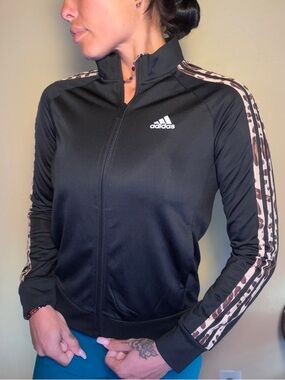 adidas Leopard-Print Black Track Jacket